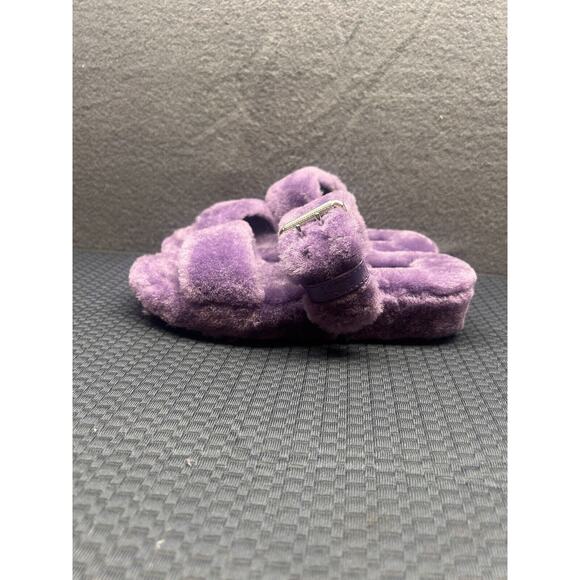 Size 7-UGG Sherpa Slide Slippers Purple NWOT (Womens) - Picture 1 of 9